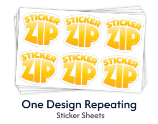 Sticker Sheets of one Design Repeating