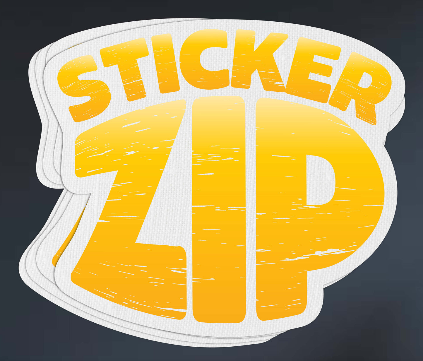 Textured Die-Cut Stickers